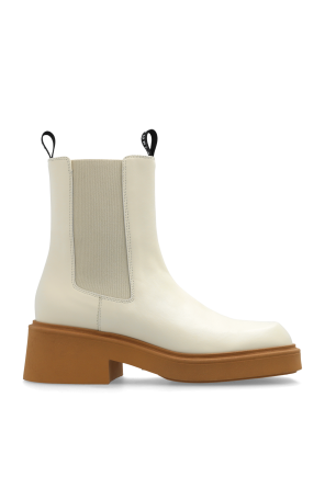 ロングブーツ BOTTEGA VENETA Ivory Leather Cliff Ankle Boots Bottega Veneta Heeled ankle boots Cliff | Women's Shoes | Vitkac